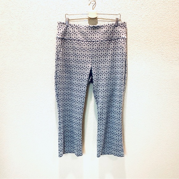 CAbi Tessera Cropped Pants in Blue and Gray - Picture 3 of 5